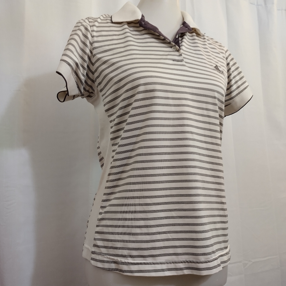 𝅺adidas Climacool Short Sleeve Golf/Polo Shirt Women's Size Medium